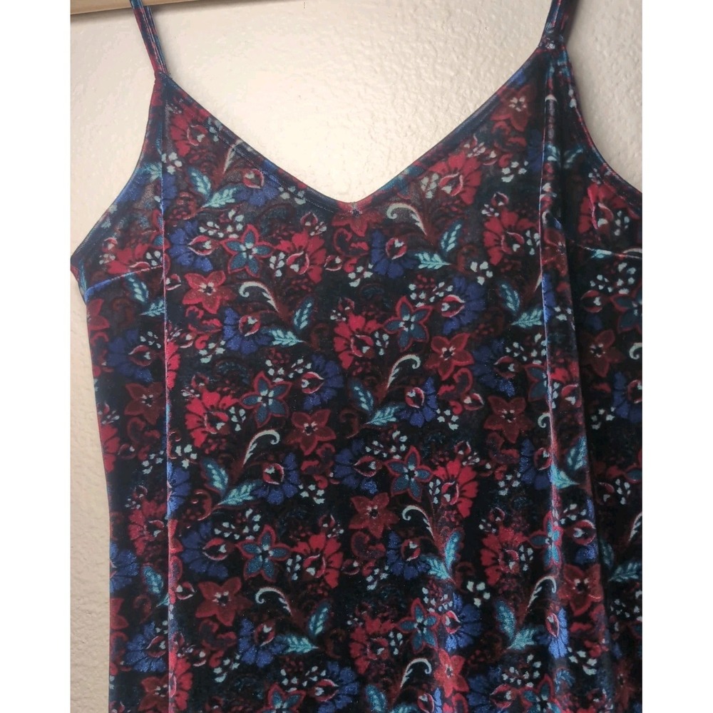 Vintage Y2K Hollister Floral Mini Dress Size Med. Whimsigoth Fairycore Velvet